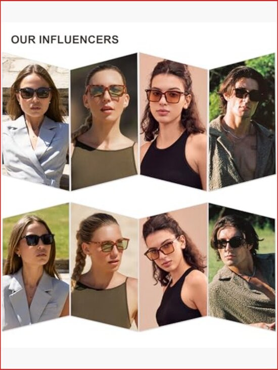 Trendy Polarized Square Sunglasses Retro Vintage 90s main image 6